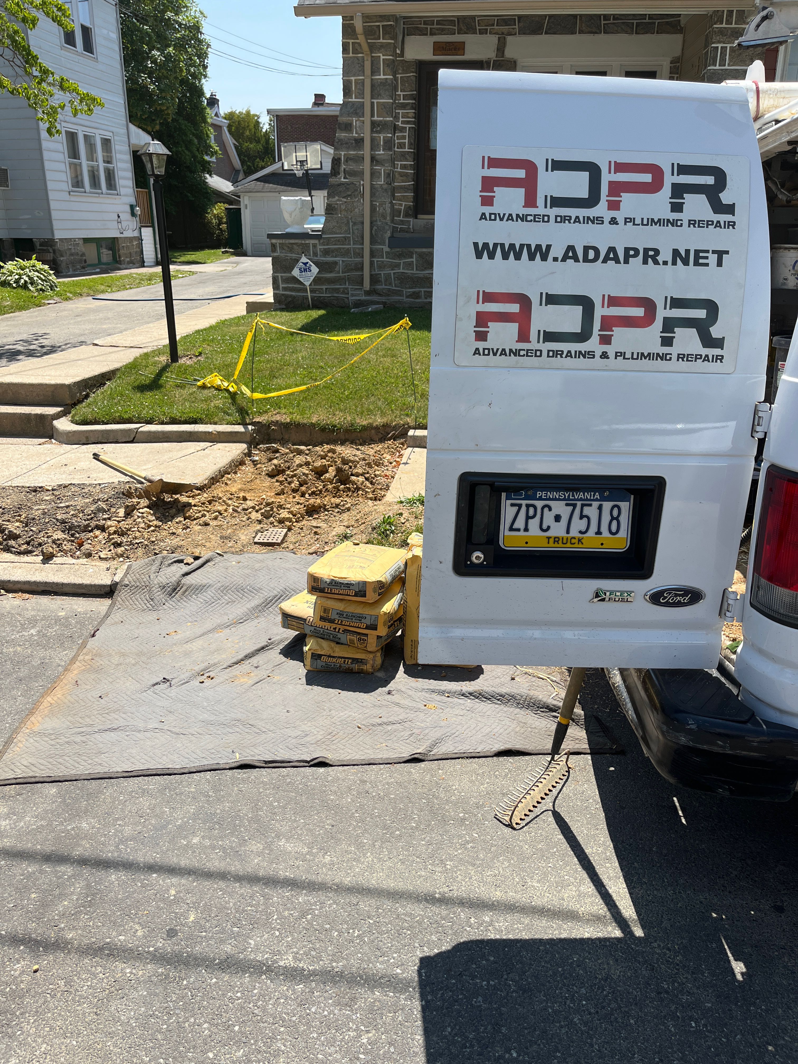 Trenchless sewer repair in progress — Delaware County PA